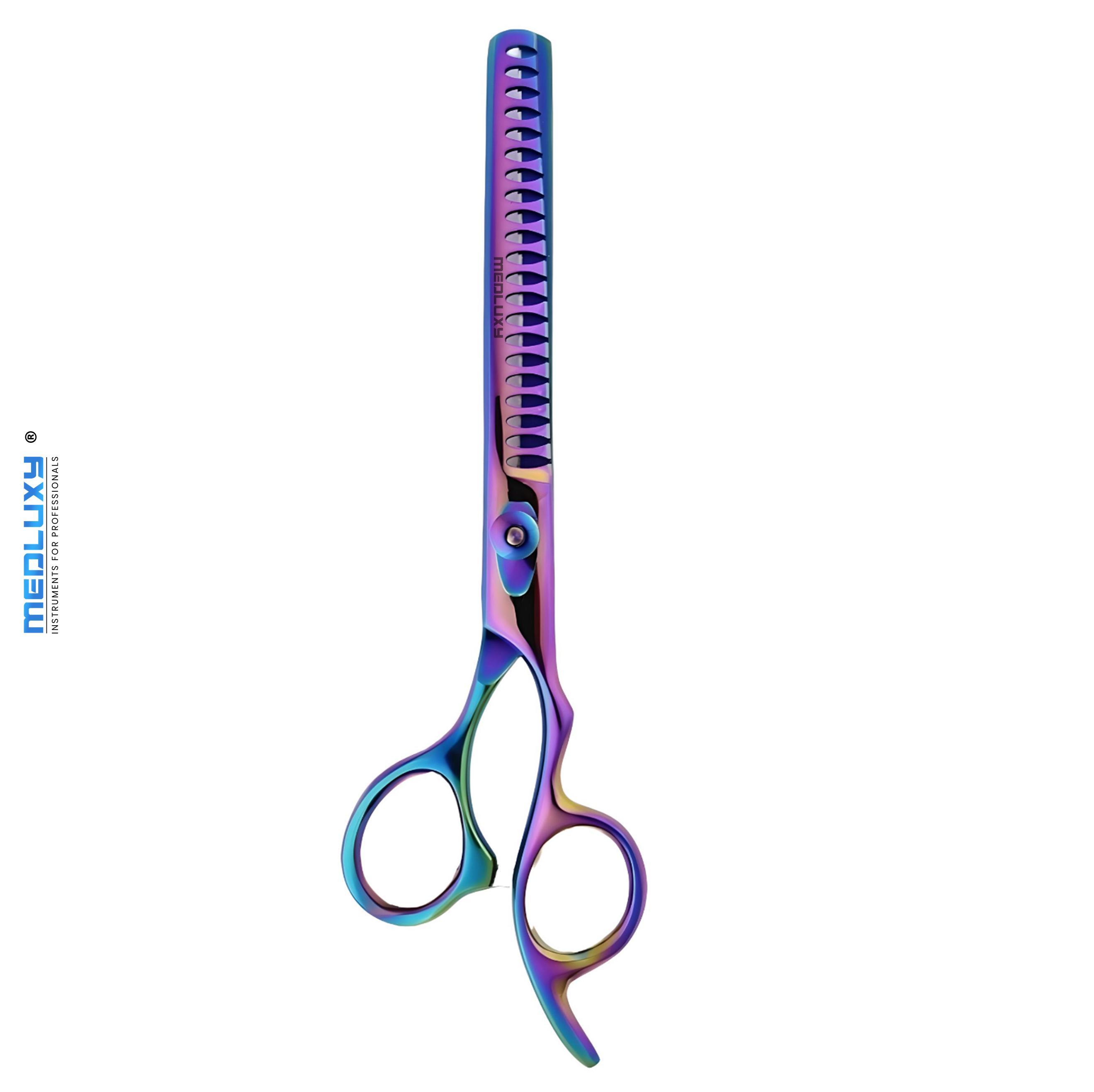 Medluxy PET - Chunker - 7 inch / 18 cm - 20 Tanden - Rechtshandig - Multi kleur